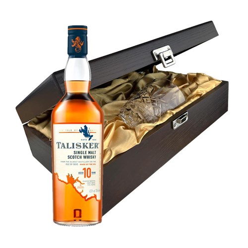 Talisker 10 Year Old Single Malt Whisky 70cl In Luxury Box With Royal Scot Glass